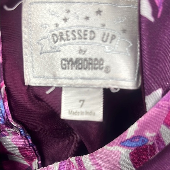 Gymboree 7 Dressed Up Floral Purple Kids Lined Dress - Picture 12 of 15